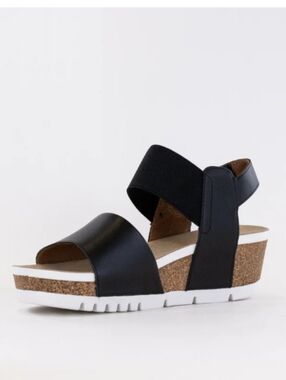 Josef Seibel Quinn 09 Light Weight Flexible Leather Wedge Sandal Size 38 NWT